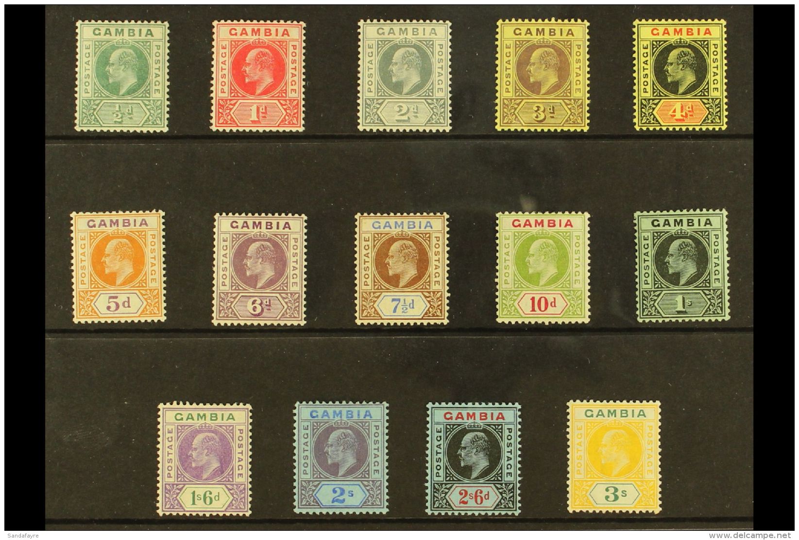 1909 Complete Definitive Set, SG 72/85, Fine Mint. (14 Stamps) For More Images, Please Visit... - Gambia (...-1964)