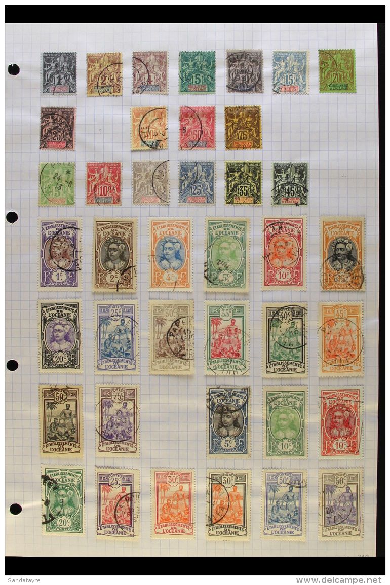 OCEANIC SETTLEMENTS 1892-1956 All Different FINE USED Collection On Pages. Note 1892 "Tablet" Most Values To 75c... - Altri & Non Classificati