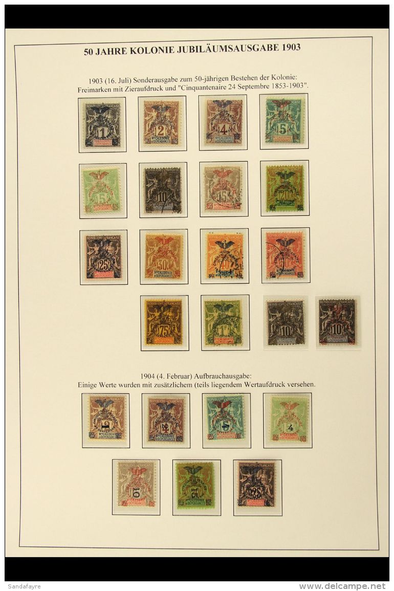 NEW CALEDONIA 1903-1907 Fresh And Attractive Collection On Leaves, Mint And Used, Generally Fine Condition. With... - Altri & Non Classificati