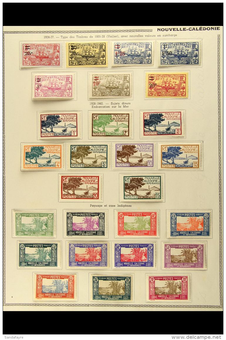 NEW CALEDONIA 1905-1964 COMPREHENSIVE VERY FINE MINT COLLECTION On Pages, All Different, Almost Complete For The... - Altri & Non Classificati
