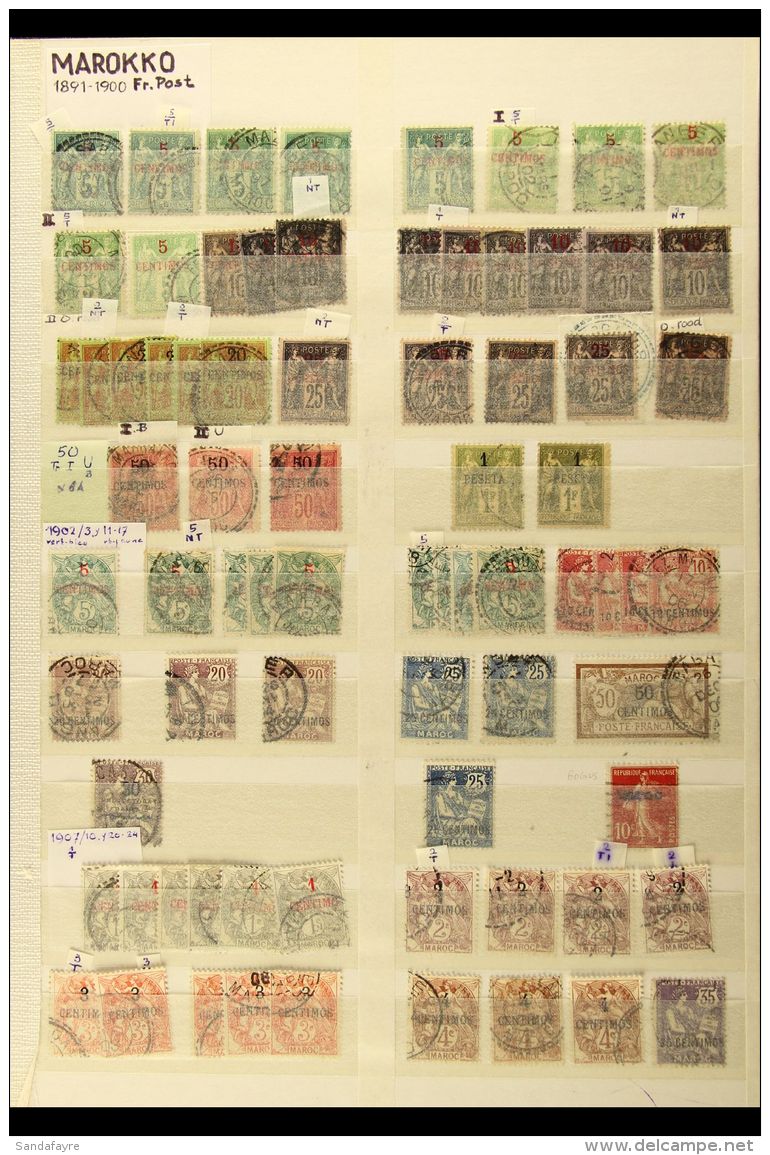 MOROCCO 1891-1955 ATTRACTIVE COLLECTION On Stock Pages, Some Mint But Mostly Used Stamps With A Very Light... - Altri & Non Classificati