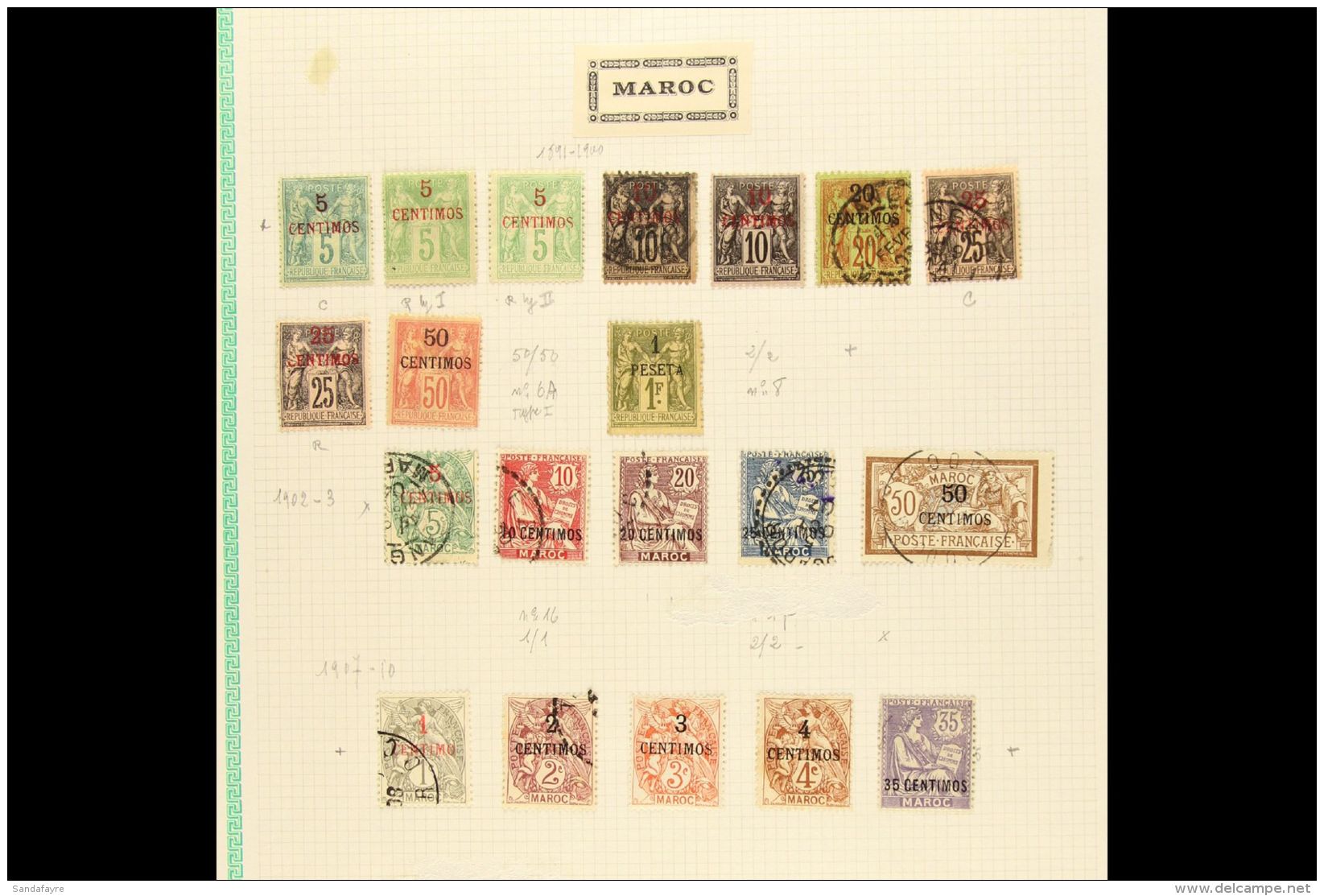 MOROCCO 1891-1955 Clean Mint And Used Collection On Album Pages, The Lot Includes 1891-1900 Values To 50c On 50c... - Altri & Non Classificati