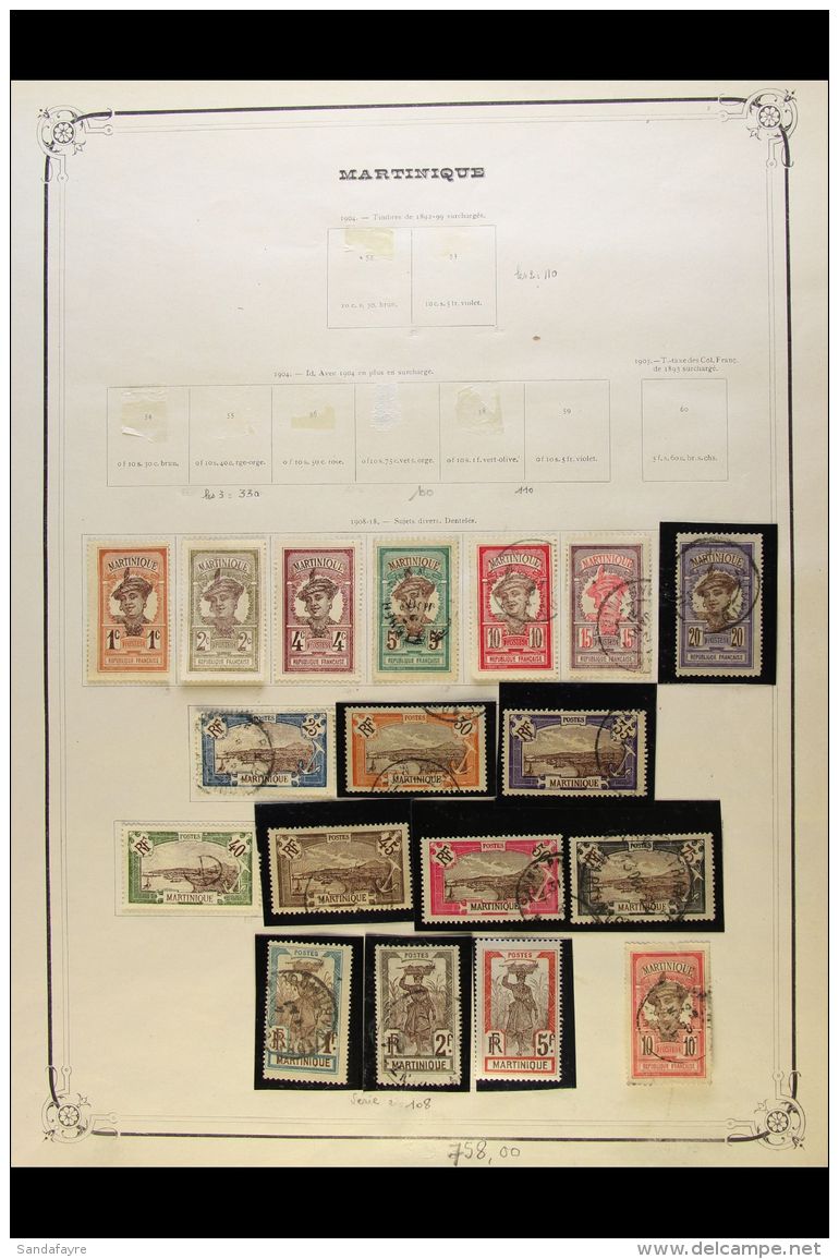 MARTINIQUE 1908-1947 ALL DIFFERENT COLLECTION. An Attractive Extensive, Mint &amp; Used Collection Presented... - Altri & Non Classificati