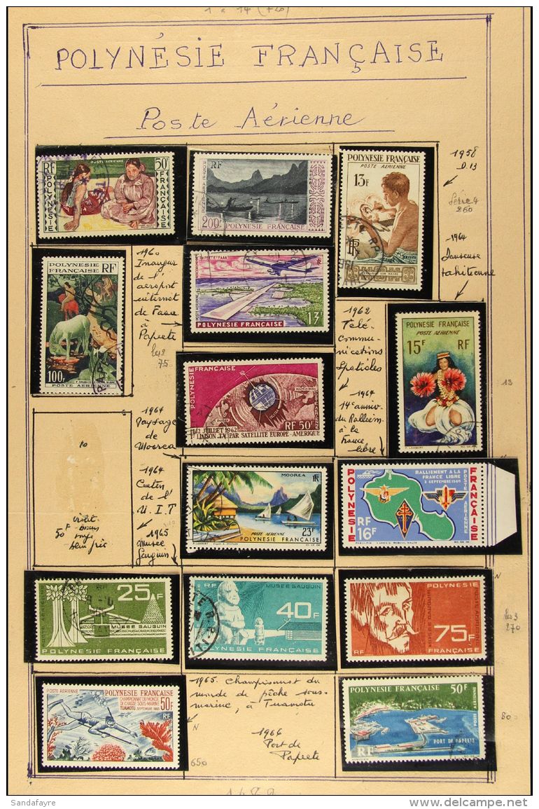 FRENCH POLYNESIA 1958-77 AIR POST COLLECTION. All Different, Mixed Mint &amp; Used Inc Amongst Others, The 1958... - Altri & Non Classificati