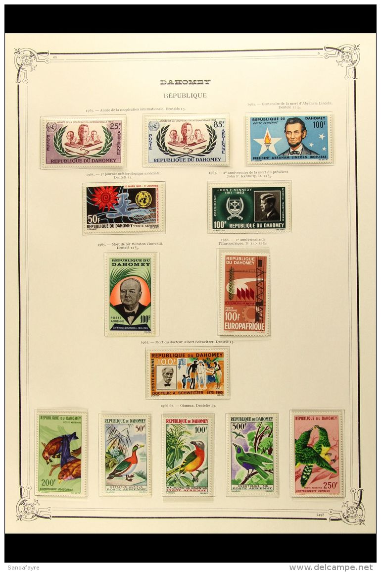 DAHOMEY 1965-75 NEVER HINGED MINT AIR POST COLLECTION, Highly Complete On Hingeless Yvert Printed Pages With Only... - Altri & Non Classificati