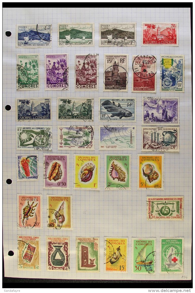 COMORO ISLANDS 1950-1975 All Different FINE USED Collection On Pages. Strongly Represented With A High Degree Of... - Altri & Non Classificati