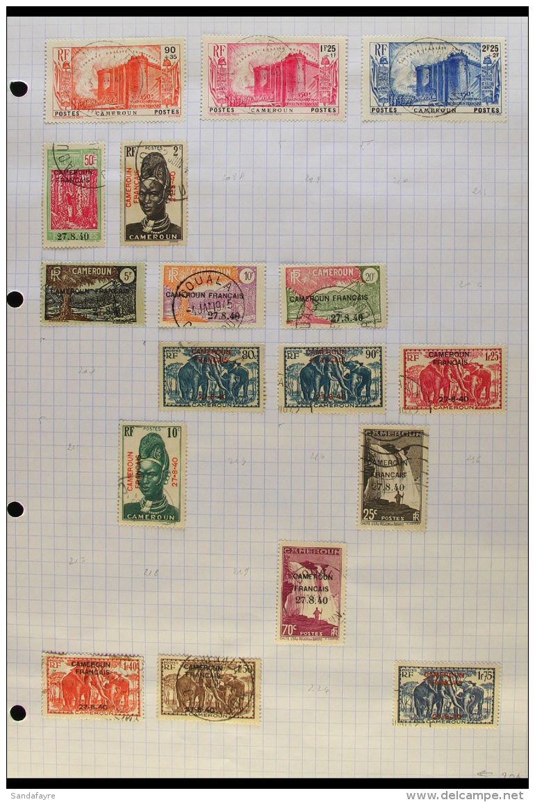 CAMEROUN 1916-1956 All Different FINE USED Collection On Pages, Strongly Represented Throughout With A High Degree... - Altri & Non Classificati