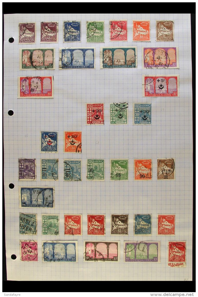 ALGERIA 1924-1958 All Different FINE USED Collection On Pages. Strongly Represented Throughout With A High Degree... - Altri & Non Classificati