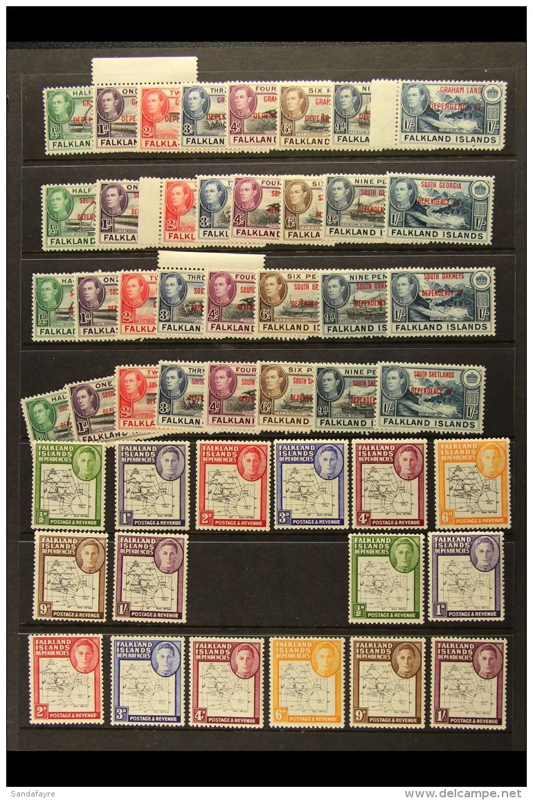 1944-48 ALL DIFFERENT VERY FINE MINT OR NHM COLLECTION Includes 1944 All Four Overprinted Sets Complete NHM, 1946... - Falkland