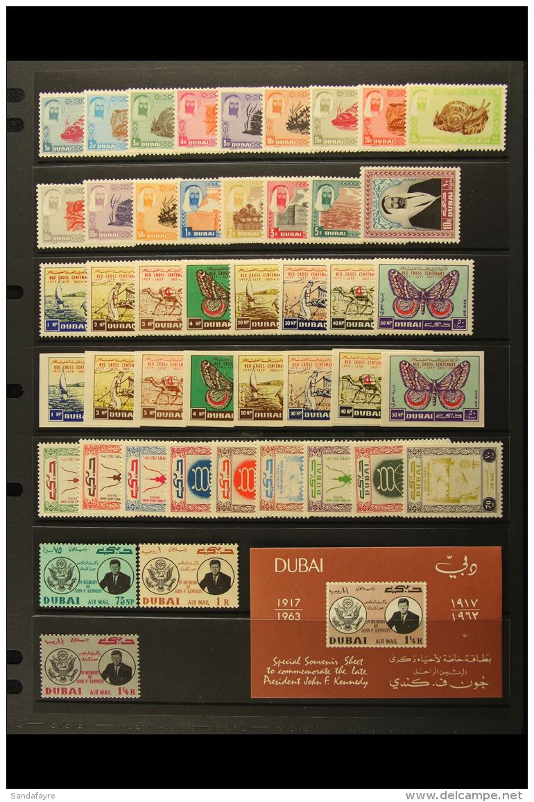 1963-72 MINT / NEVER HINGED MINT COLLECTION All Different Collection, Includes 1963 "Postage" Definitive Sets,... - Dubai
