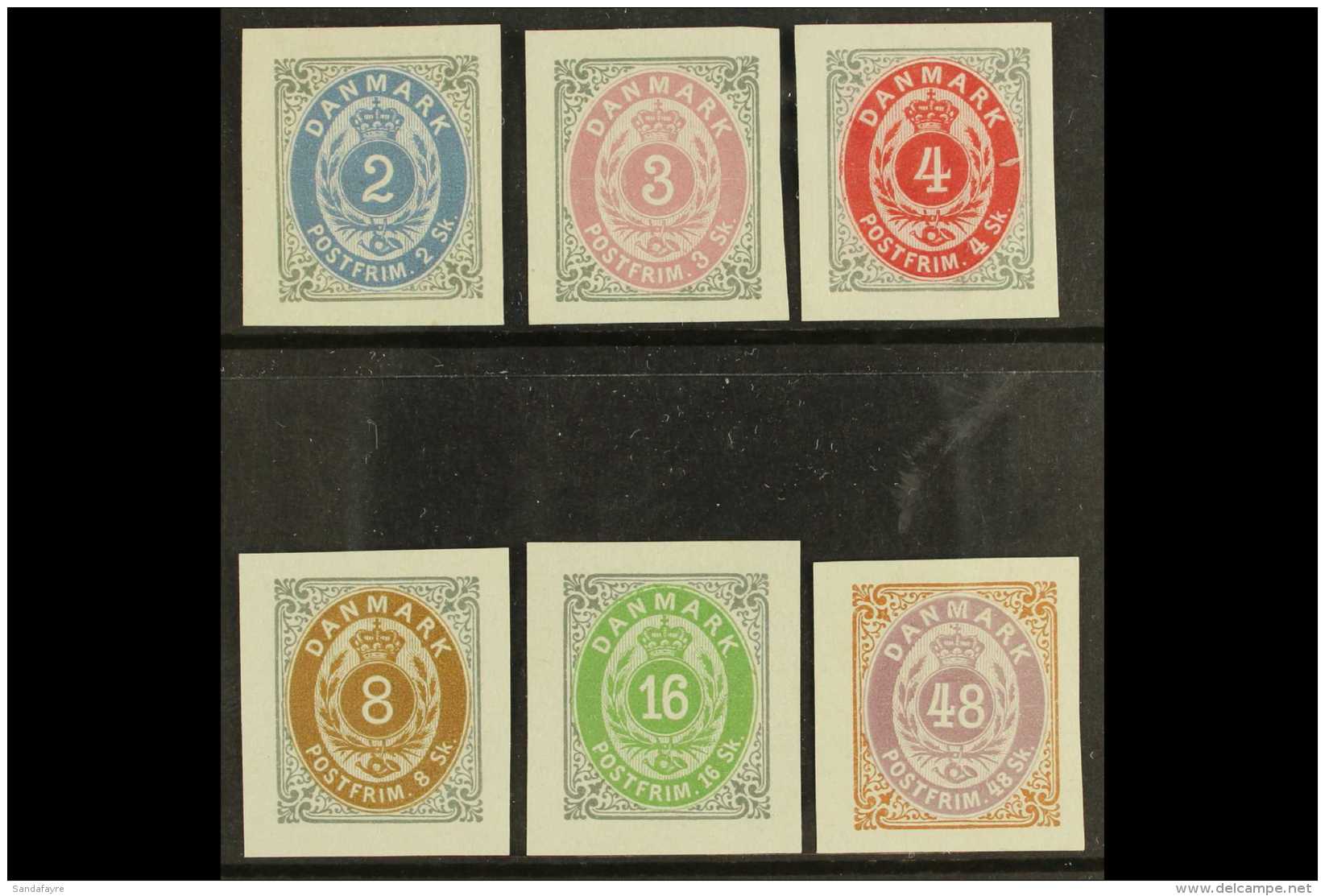 1870-1905 Complete Reprinted Set Of "Skilling" Values With Inverted Frames, Facit 20/7N2, Very Fine, Imperforate,... - Altri & Non Classificati