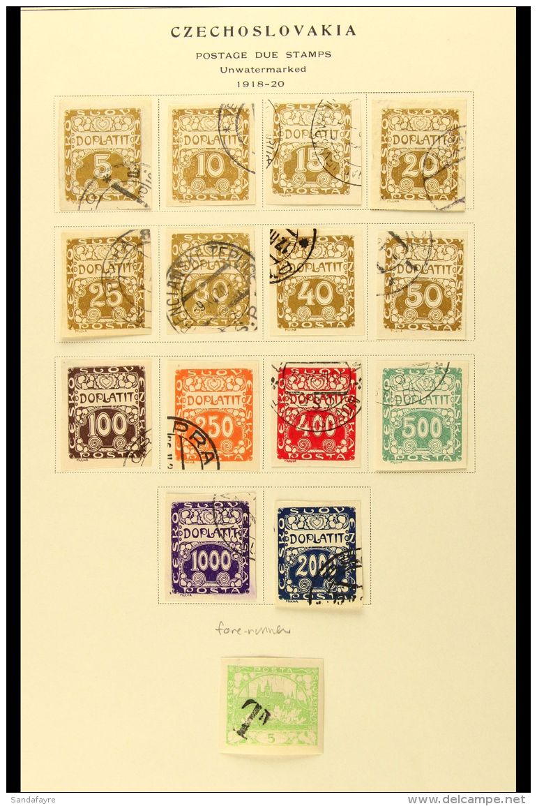 POSTAGE DUES, OFFICIALS, AND NEWSPAPER  STAMPS 1918-72 Semi-specialised Fine Mint And Used Collection On Album... - Altri & Non Classificati