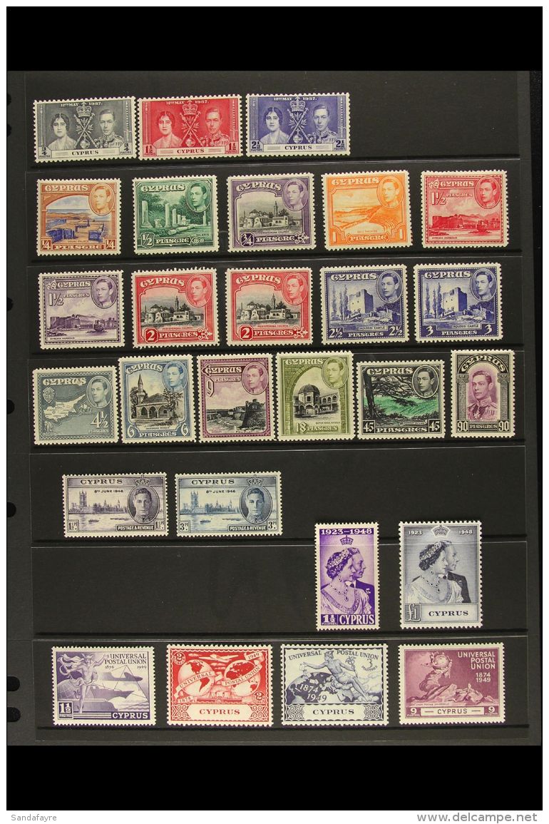 1937-52  FINE MINT KGVI COLLECTION Neatly Presented On A Stock Page. Includes 1937 Coronation Set, 1938-51... - Altri & Non Classificati