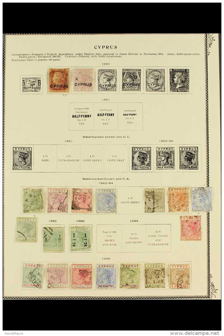 1880-1912 FINE USED COLLECTION On Pages, ALL DIFFERENT, Inc 1880 1d &amp; 2&frac12;d Opts, 1882-86 Vals To 6p... - Altri & Non Classificati