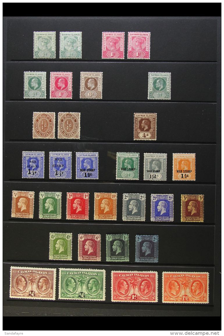 1900-35 FINE MINT COLLECTION Includes 1900 &frac12;d And 1d X2 Two Of Each, 1902 &frac12;d, 1d, And 6d, 1905... - Cayman (Isole)