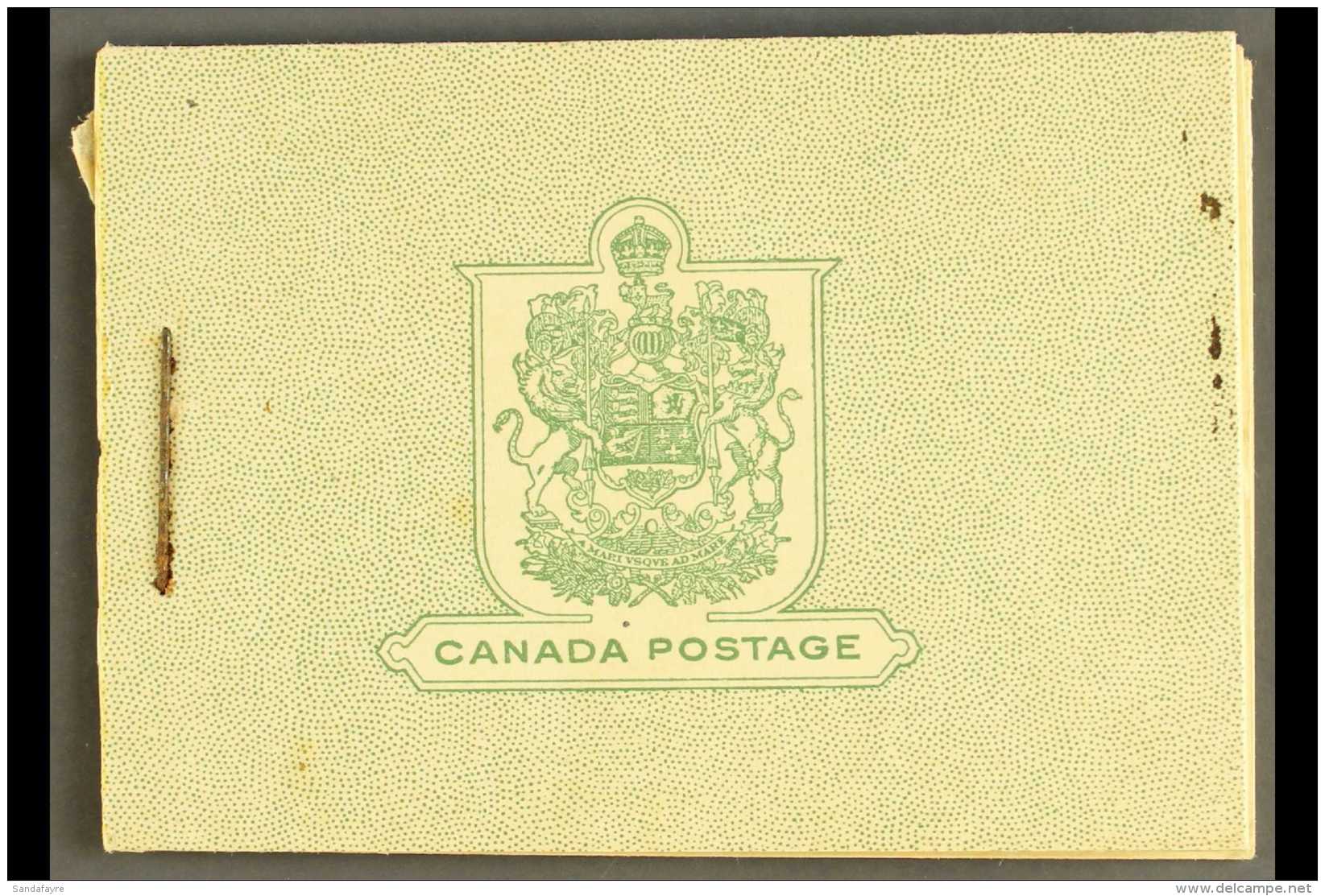 BOOKLETS 1935 Green On White Cover 25c Booklet With English Text, SG SB26, Complete. For More Images, Please Visit... - Altri & Non Classificati