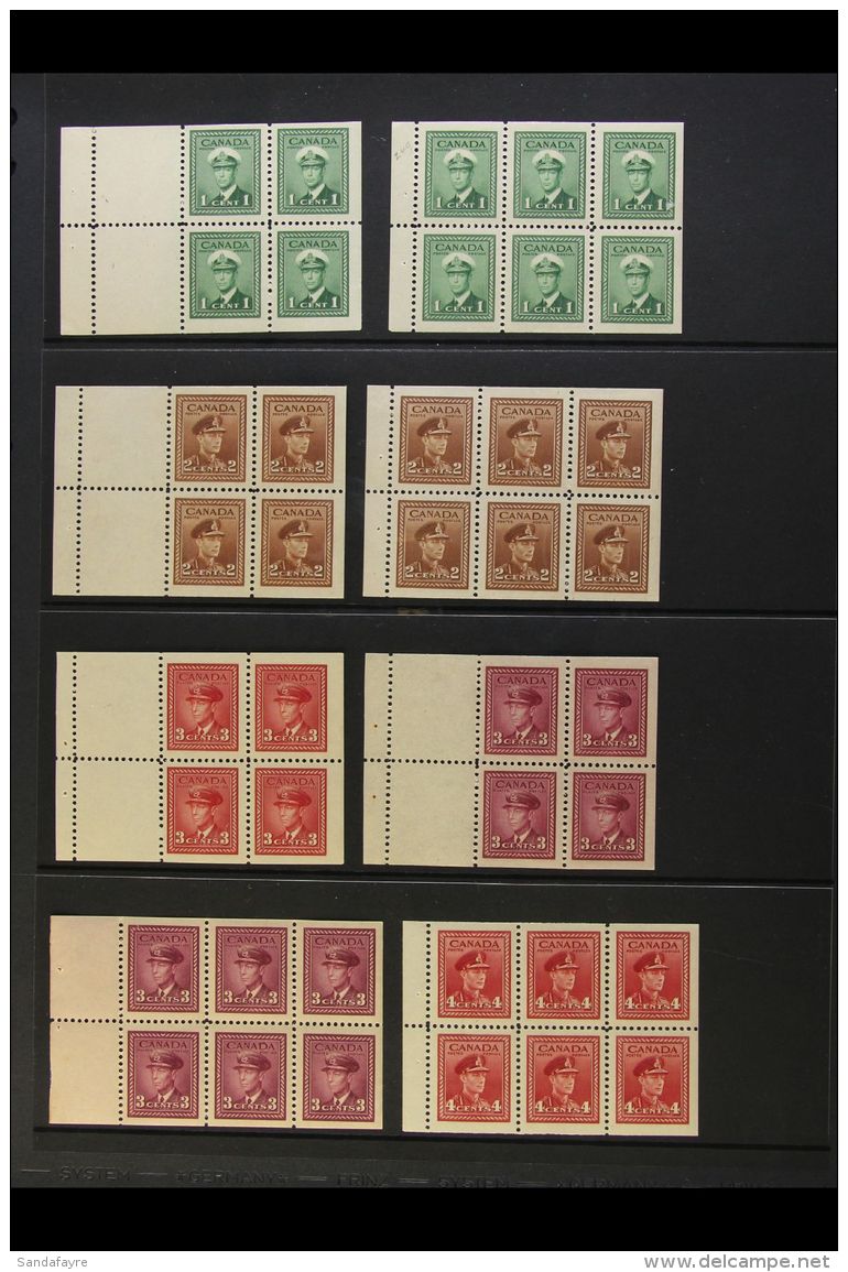 1942-1951 BOOKLET PANES Fine Mint (many Never Hinged) All Different Collection Of Complete Booklet Panes,... - Altri & Non Classificati