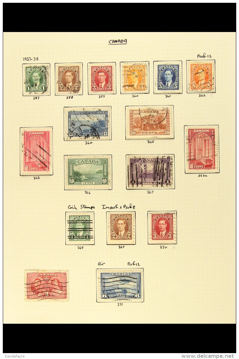 1937-52 NEAR COMPLETE KGVI COLLECTION Very Fine Used On Album Pages, Missing Just A Few Cheap Coil/booklet Stamps... - Altri & Non Classificati