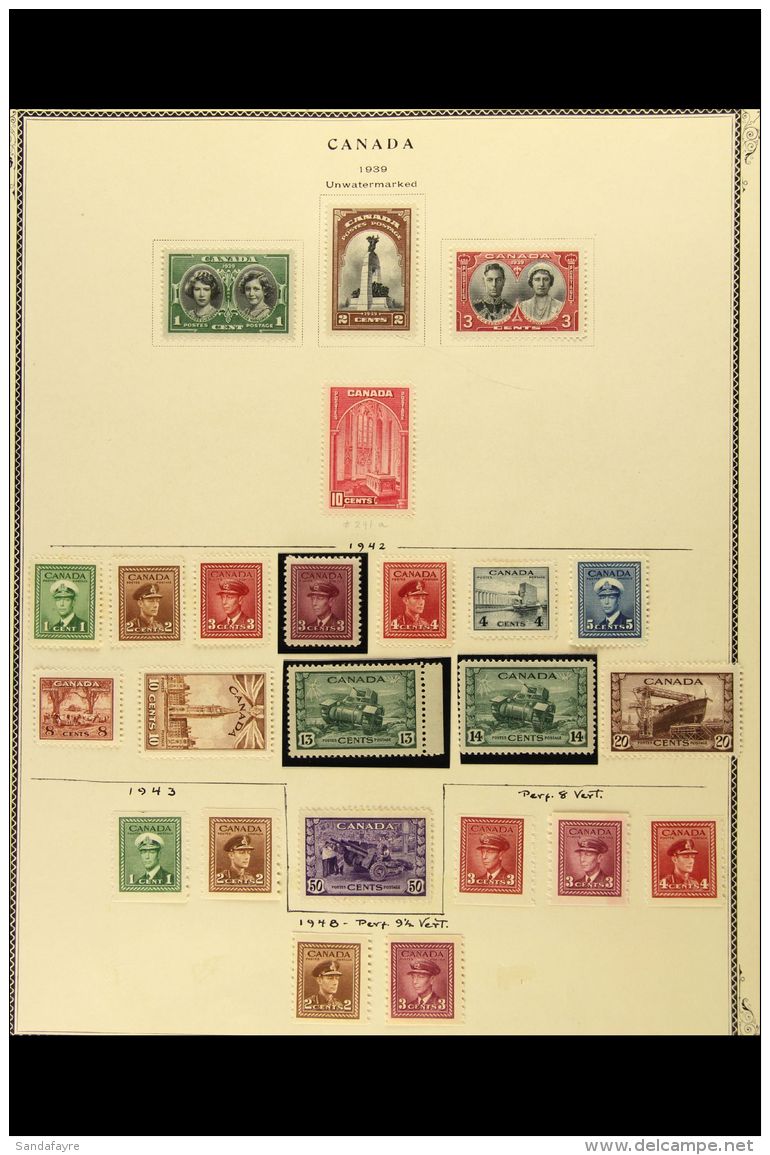 1937-52 FINE MINT COLLECTION Neatly Presented On Printed Pages. Includes 1937-38 To 13c, 20c, 50c &amp; $1, Plus... - Altri & Non Classificati