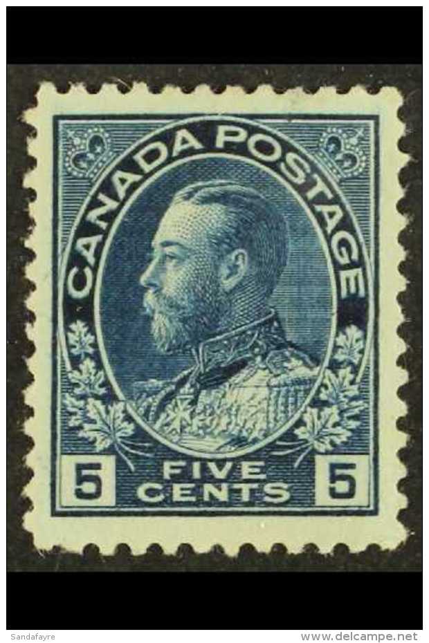 1911-22 5c Indigo Admiral, SG 206, Fine Mint. For More Images, Please Visit... - Altri & Non Classificati