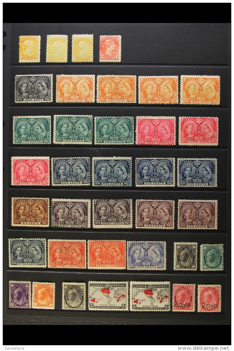 1870-1908 MINT SELECTION Presented On A Pair Of Stock Pages. Includes 1870-90 "Small Head" 1c X3 &amp; 3c, 1897... - Altri & Non Classificati