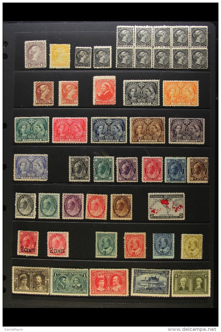 1868-1908 MINT ONLY SELECTION. An Attractive Group, All With Gum, Presented On A Stock Page. Includes 1868 15c... - Altri & Non Classificati