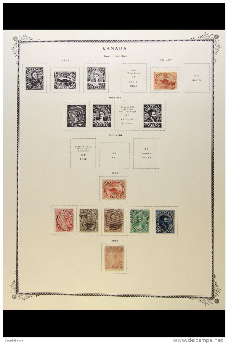 1852-1908 ALL DIFFERENT USED COLLECTION CAT &pound;3250+ Presented On A Set Of Printed Pages. Includes 1852-57 3d... - Altri & Non Classificati