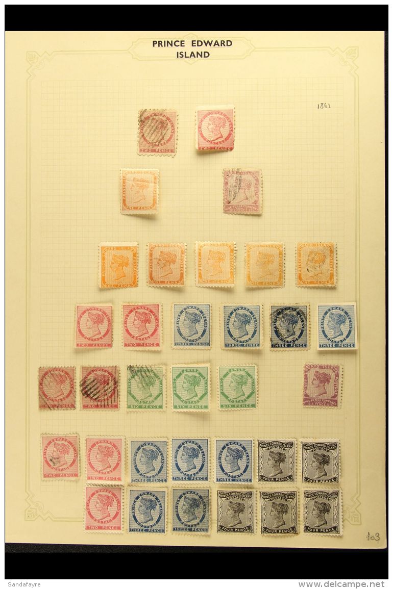 COLLECTION ON ALBUM PAGES With 1861-1870 Sterling Issues (30+, Mainly Mint) To 9d Mint And Used - Note 2d Rose... - Altri & Non Classificati