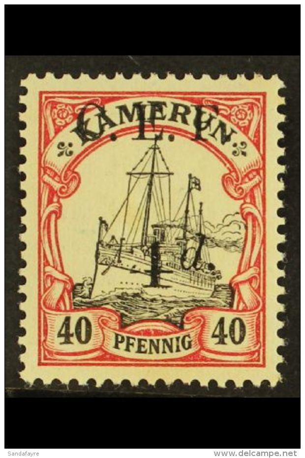 CAMEROONS EXPEDITIONARY FORCE 1915 4d On 40pf Black &amp; Carmine "C.E.F." Overprint With SHORT "4" Variety -... - Altri & Non Classificati
