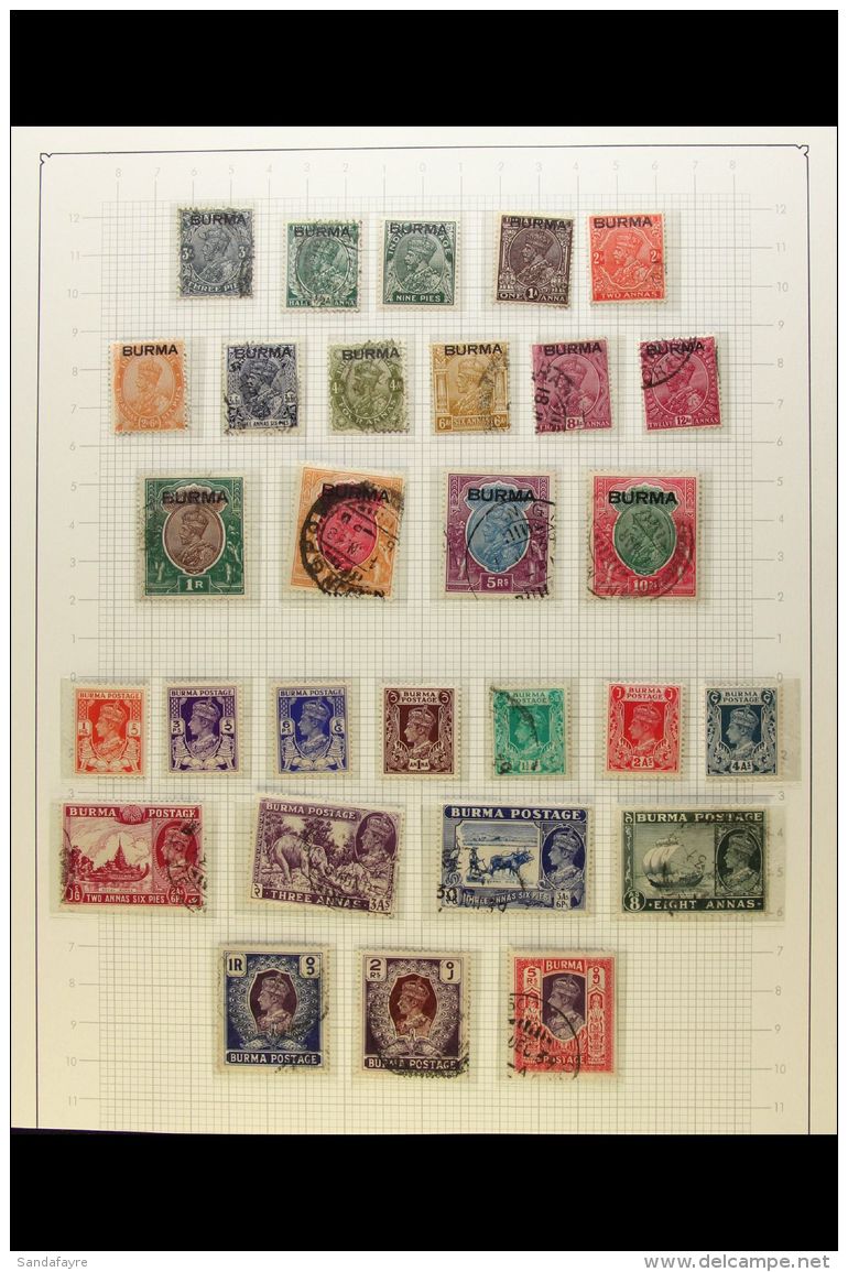 1937-49 MINT &amp; USED COLLECTION. A Most Useful Chiefly Used Range Presented On Album Pages. Includes 1937 Range... - Birmania (...-1947)