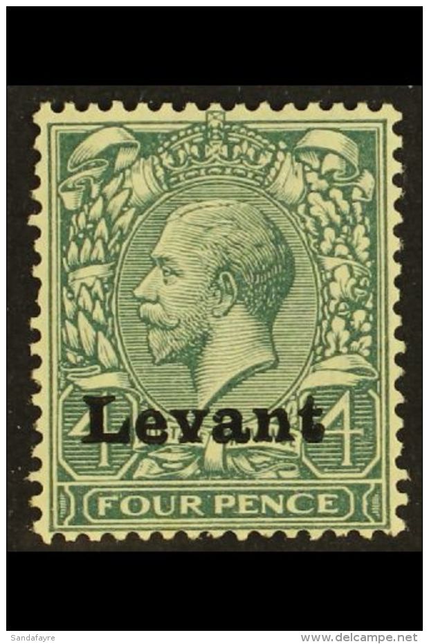 SALONICA 1916 KGV 4d Grey Green "Levant" Opt'd, SG S5, Fine Mint For More Images, Please Visit... - Levante Britannico