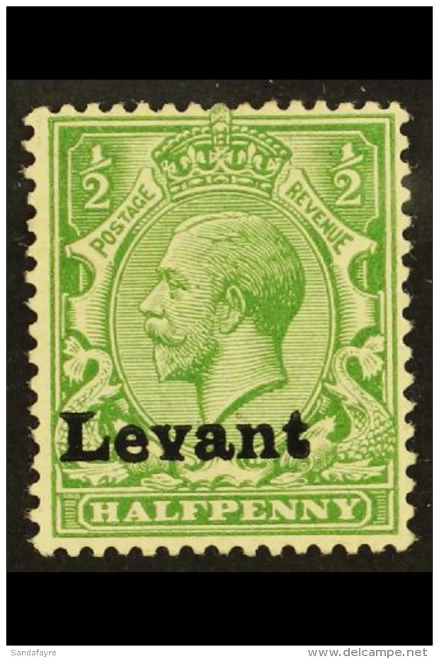 SALONICA 1916 KGV &frac12;d Green "Levant" Opt'd, SG S1, Fine Mint For More Images, Please Visit... - Levante Britannico