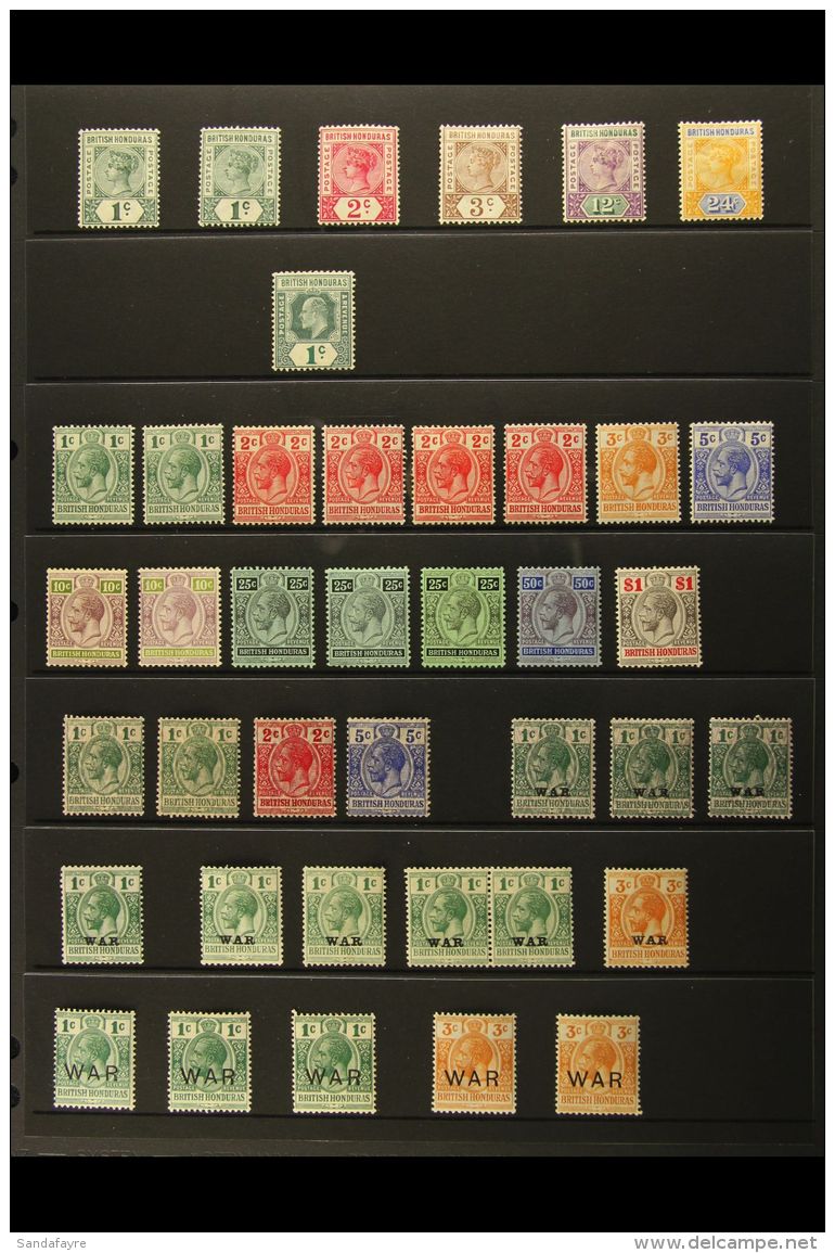 1891-1937 VERY FINE MINT COLLECTION Neatly Presented On Stock Pages. Includes 1891 QV Range To 24c, 1904-07 1c,... - Honduras Britannico (...-1970)