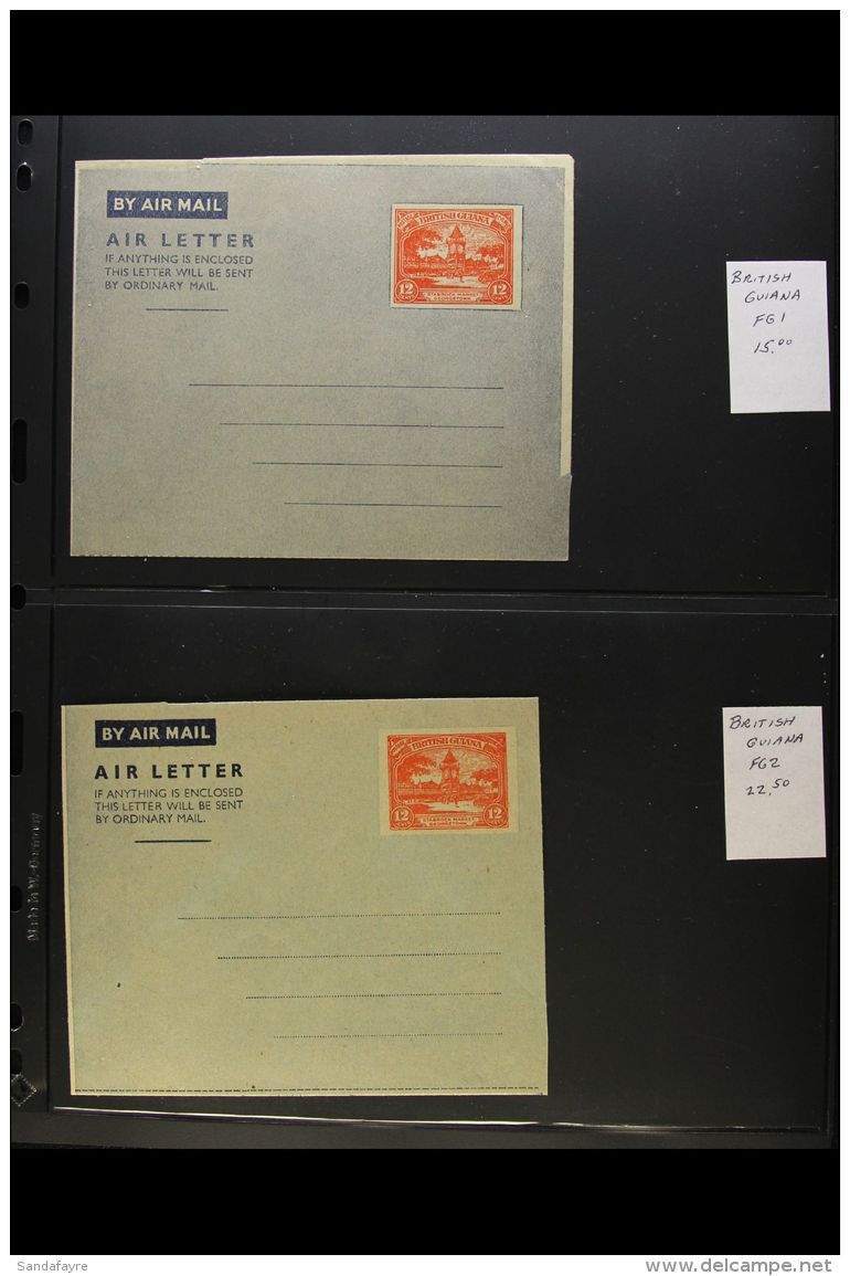 AEROGRAMMES 1944-1960 Complete Very Fine Mint Collection Of All Different Postal Stationery Air Letters, Complete... - Guyana Britannica (...-1966)