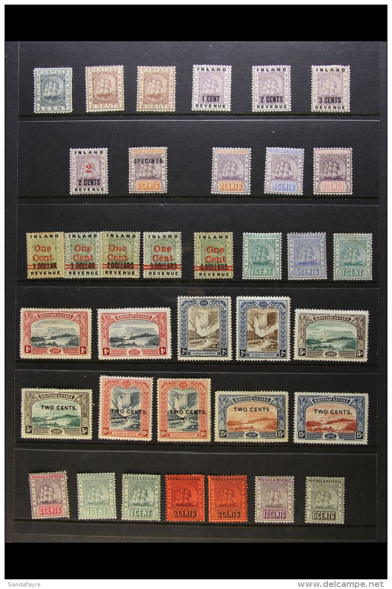 1876-1966 MINT COLLECTION A Useful Range Presented On Stock Pages. Includes 1876 1c, 1882 6d Shades, 1889 Range To... - Guyana Britannica (...-1966)