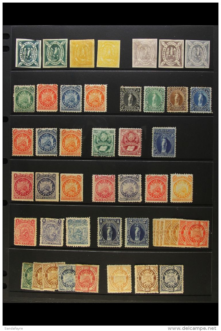 1867-1927 MINT COLLECTION A Mostly All Different Collection Which Includes 1867 Imperf 5c Green (both Shades) And... - Bolivia