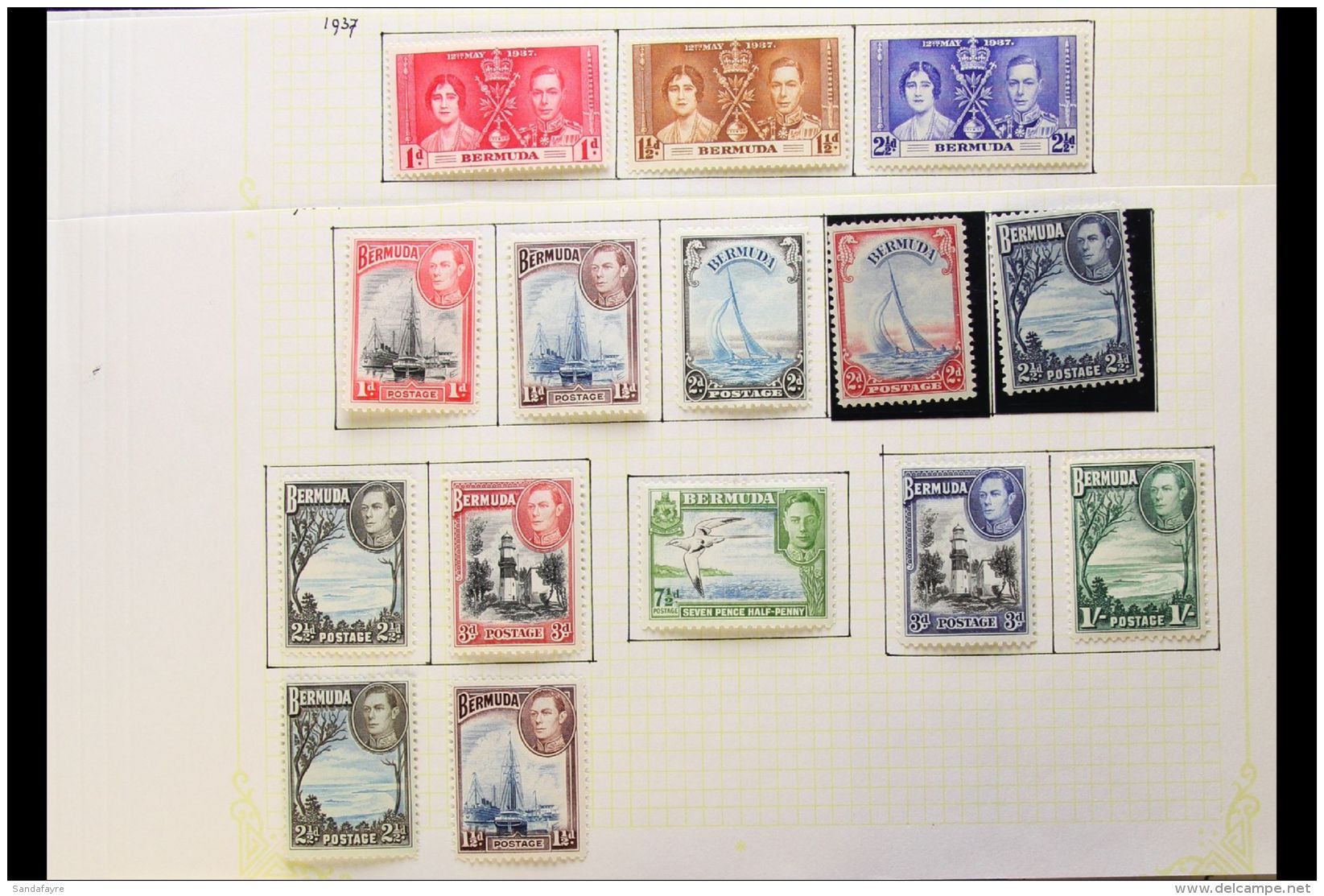 1937-70 FINE MINT COLLECTION An Essentially All Different Collection On Album Pages, Includes 1938-52 Set To 1s... - Bermuda