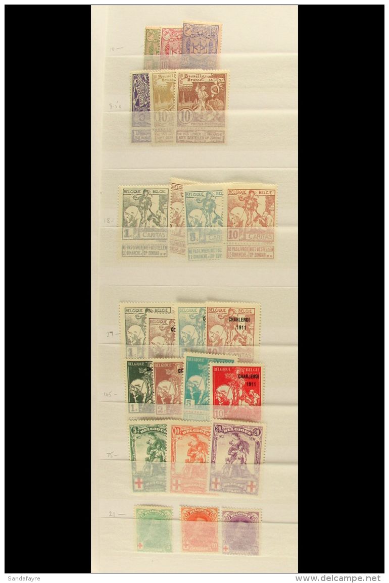 1894-1948 FINE/VERY FINE MINT COLLECTION In A Stockbook, Mostly Complete Sets. Includes 1911 "Charleroi" Set, 1914... - Altri & Non Classificati