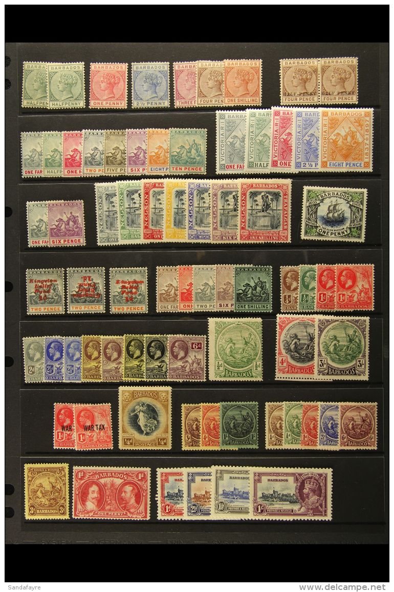 1882-1952 ALL DIFFERENT MINT COLLECTION Includes 1882-86 &frac12;d (both Shades), 1d Rose, 2&frac12;d, 3d, 4d, And... - Barbados (...-1966)