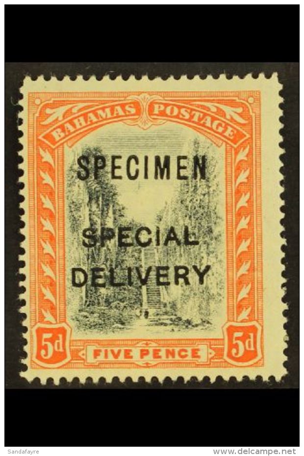 SPECIAL DELIVERY 1917 5d Black And Orange Ovptd "Specimen", SG S2s, Very Fine Mint. For More Images, Please Visit... - Altri & Non Classificati