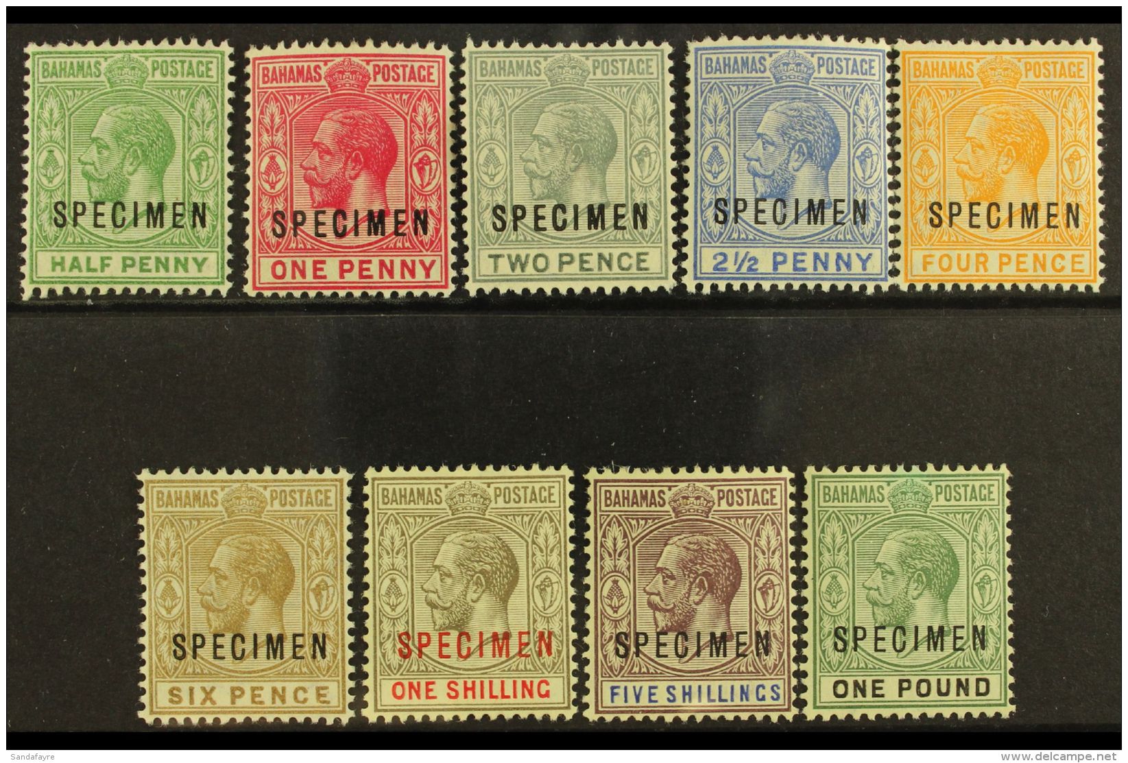 1912 - 19 Geo V Set, Ovptd "Specimen", Complete, SG 81s/9s, Fine To Very Fine Mint. (9 Stamps) For More Images,... - Altri & Non Classificati