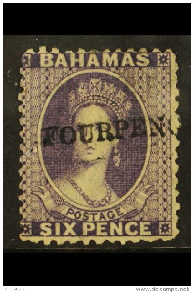 1883 4d On 6d Deep Violet "Chalon" SG 45, Unused &amp; Without Gum. Good Colour. Cat &pound;550 For More Images,... - Altri & Non Classificati