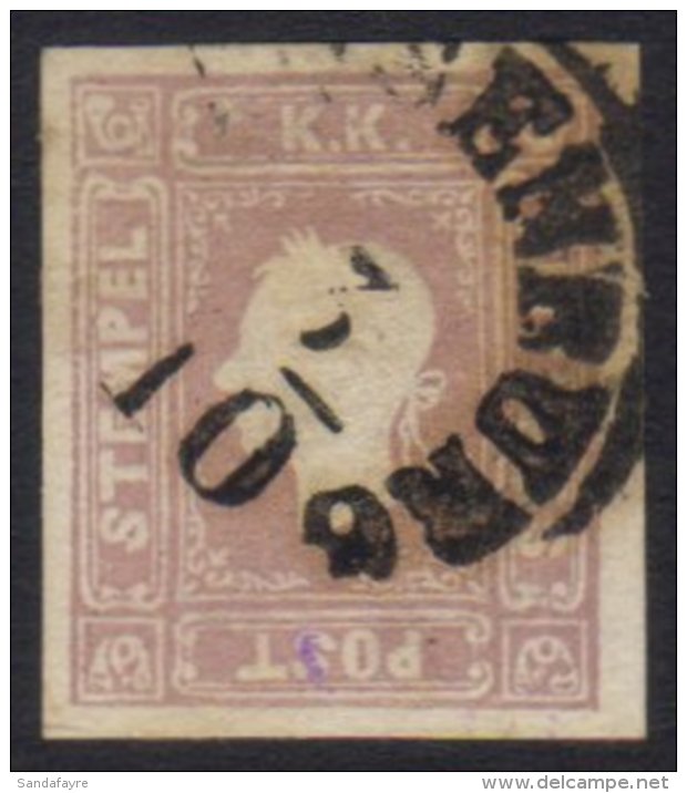1858-59 (1k.05) Dull Purple Newspaper Stamp, SG N29 Or Michel 17b, Fine Used With 4 Good To Large Margins. Cat... - Altri & Non Classificati