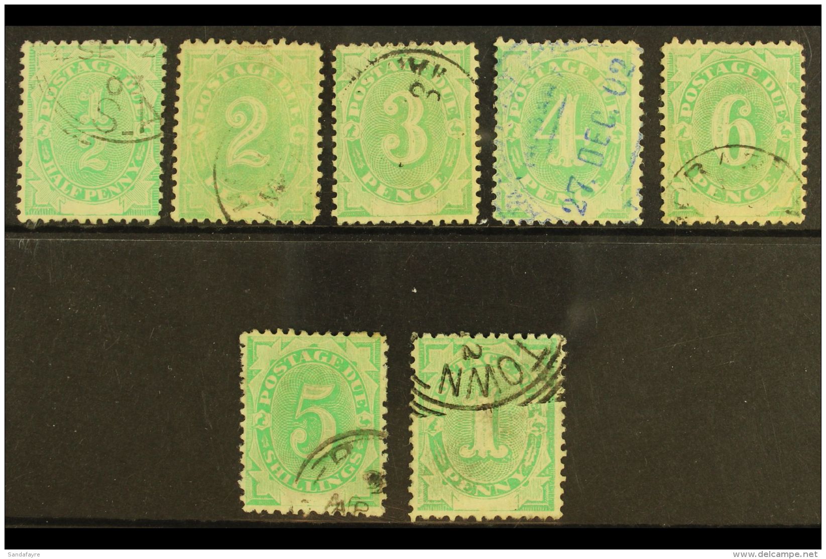 POSTAGE DUE 1902 USED SELECTION On A Stock Card. Includes Perf 11&frac12;,12 Range To 6d &amp; 5s And Compound... - Altri & Non Classificati