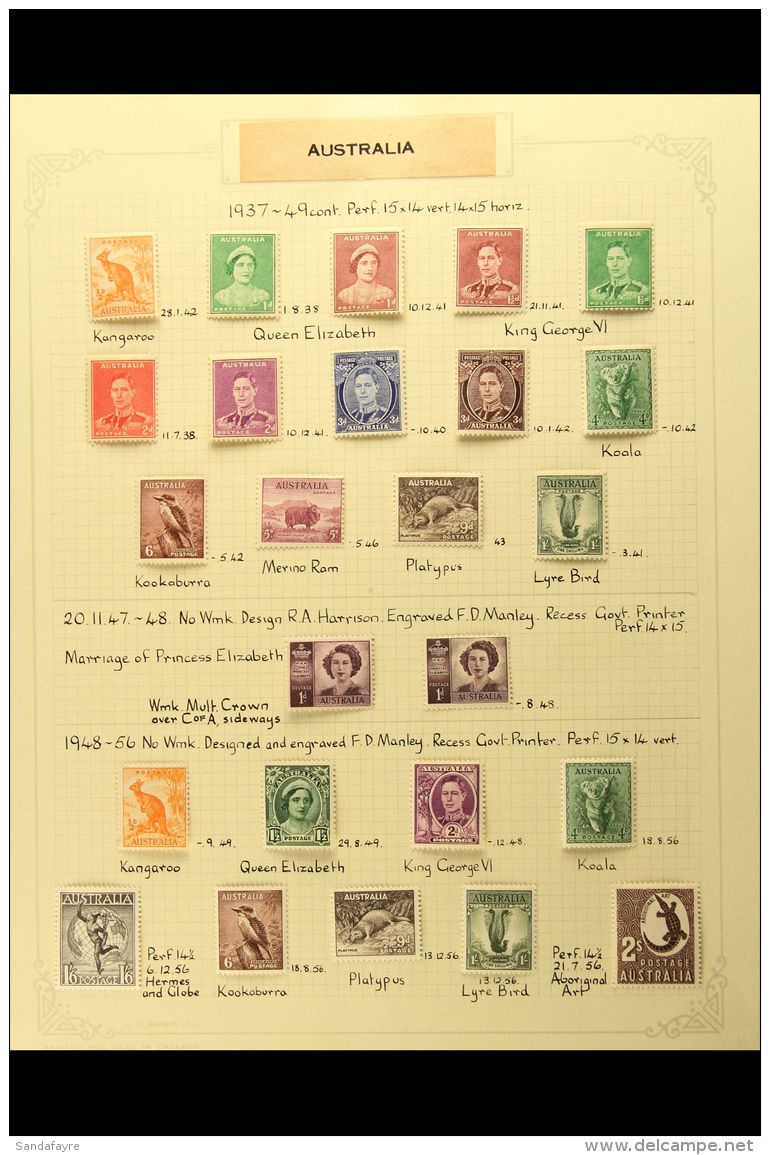 1937-53 VERY FINE MINT COLLECTION Neatly Presented On Written Up Pages. Includes 1937-49 Perf 15 X 14 Complete... - Altri & Non Classificati