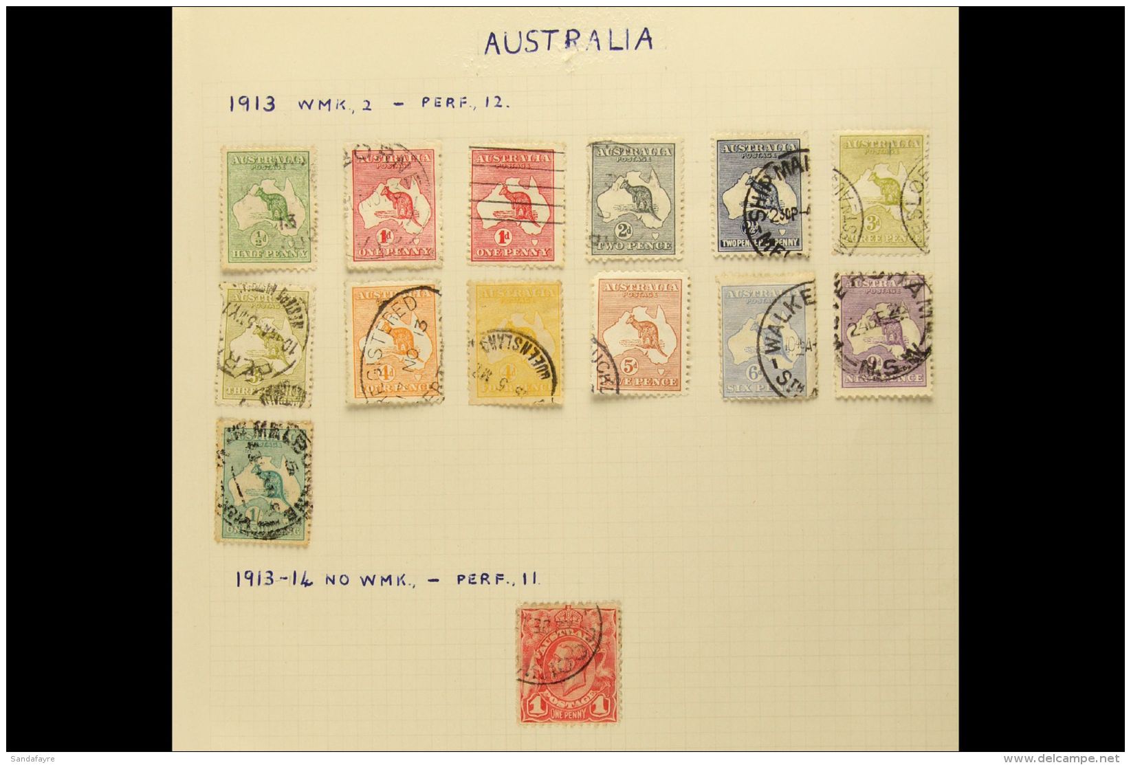 1913-1952 FINE USED COLLECTION On Leaves, Inc 1913-14 Roos To 1s Inc 4d Both Shades, 1915-28 Roos To 2s, 1923-24... - Altri & Non Classificati