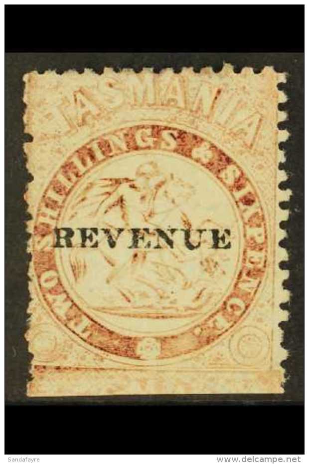 TASMANIA STAMP DUTY 1900 2s 6d Lake, Perf 12, Overprinted "Revenue", SG F32, Very Fine Mint No Gum. For More... - Altri & Non Classificati