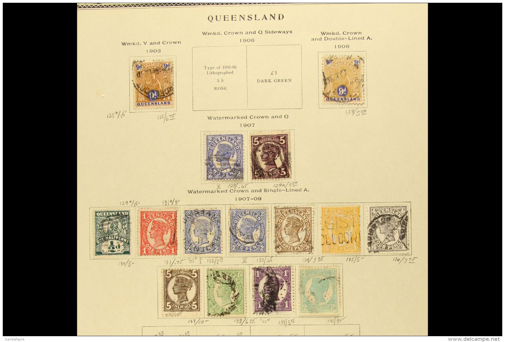 QUEENSLAND 1879-1911. USED QV "SIDE FACE" COLLECTION On Printed Pages. Includes 1879-81 Range To 1s Shades,... - Altri & Non Classificati