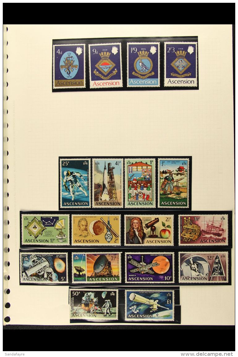 1965-1982 COMPREHENSIVE NEVER HINGED MINT COLLECTION In Hingeless Mounts On Leaves, ALL DIFFERENT Complete Sets,... - Ascensione