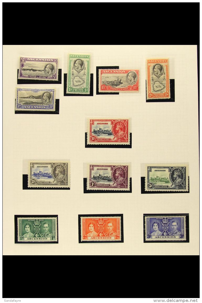 1934-63 FINE MINT COLLECTION Includes 1934 Definitive Set To 3d, 1935 Silver Jubilee Set (the 2d Is With A... - Ascensione